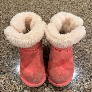 UGG Pink and Cream Kids Boots
